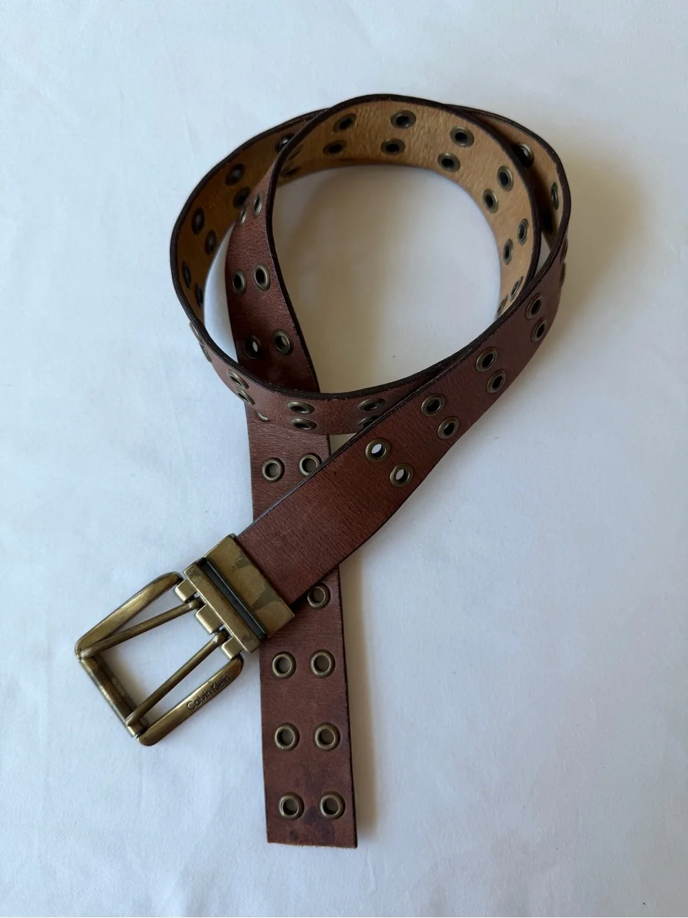Calvin Klein Jeans Women’s Genuine Leather Brown Belt Size XL